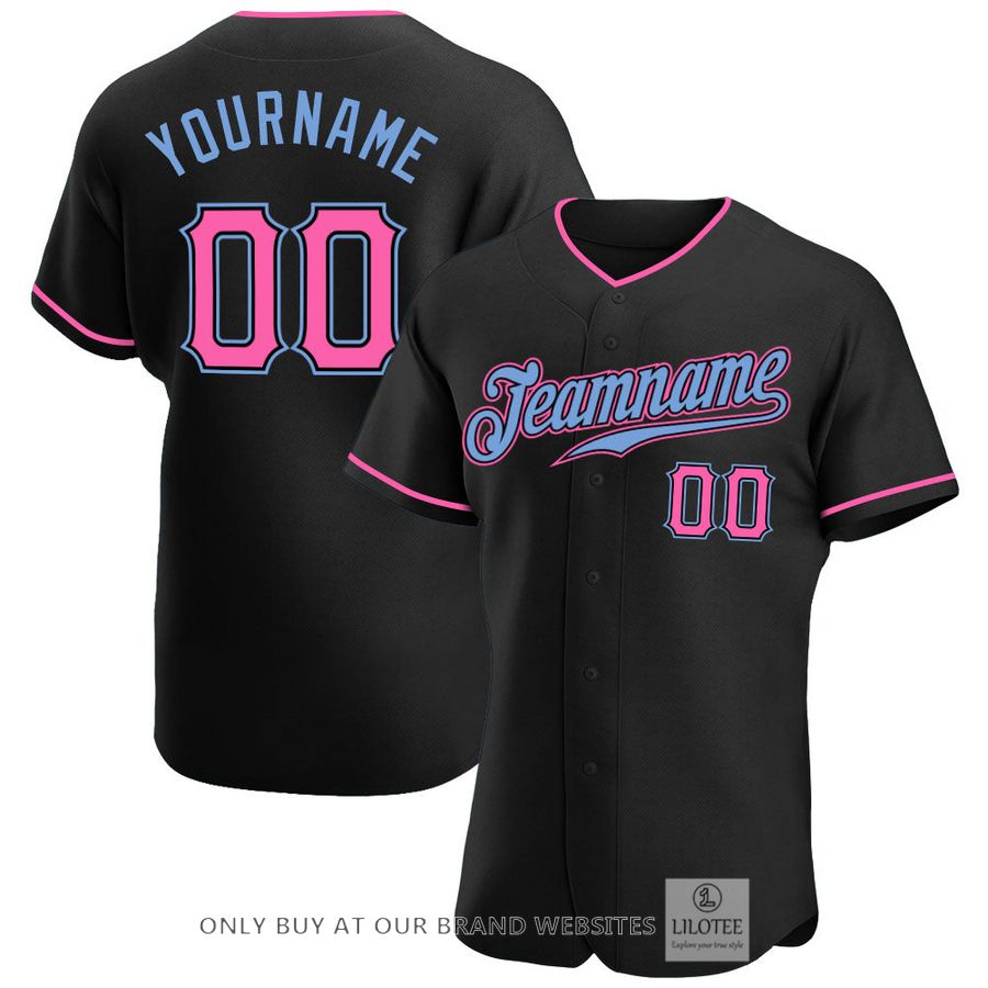 Personalized Black Light Blue Pink Baseball Jersey - LIMITED EDITION 5