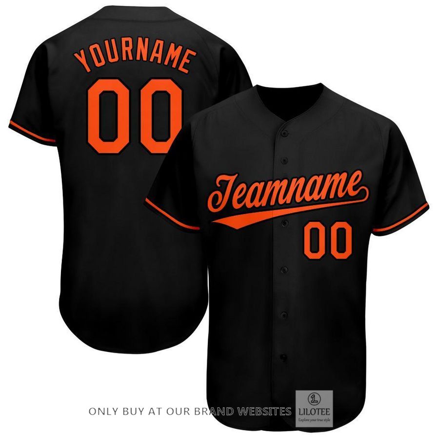 Personalized Black Orange Baseball Jersey - LIMITED EDITION 9