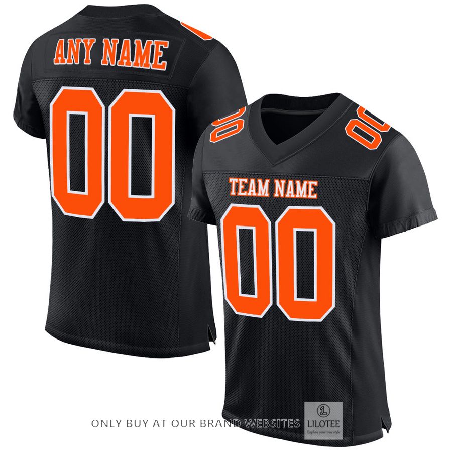 Personalized Black Orange-White Football Jersey - LIMITED EDITION 16