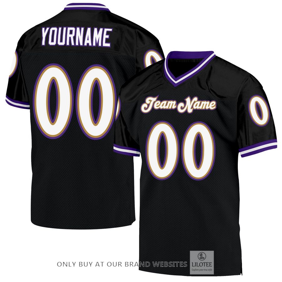 Personalized Black Purple White Football Jersey - LIMITED EDITION 17
