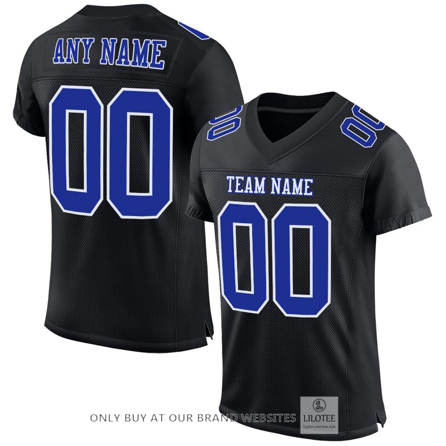 Personalized Black Royal-White Football Jersey - LIMITED EDITION 17