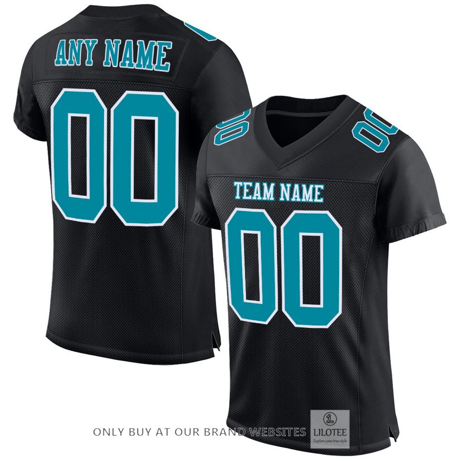 Personalized Black Teal-White Football Jersey - LIMITED EDITION 32