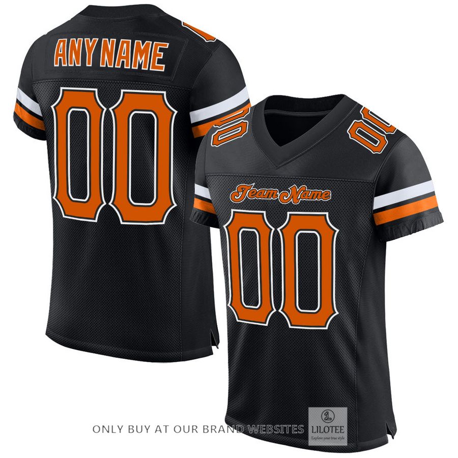 Personalized Black Texas Orange-White Football Jersey - LIMITED EDITION 17