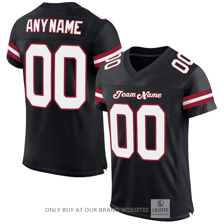 Personalized Black White-Cardinal Football Jersey - LIMITED EDITION 16