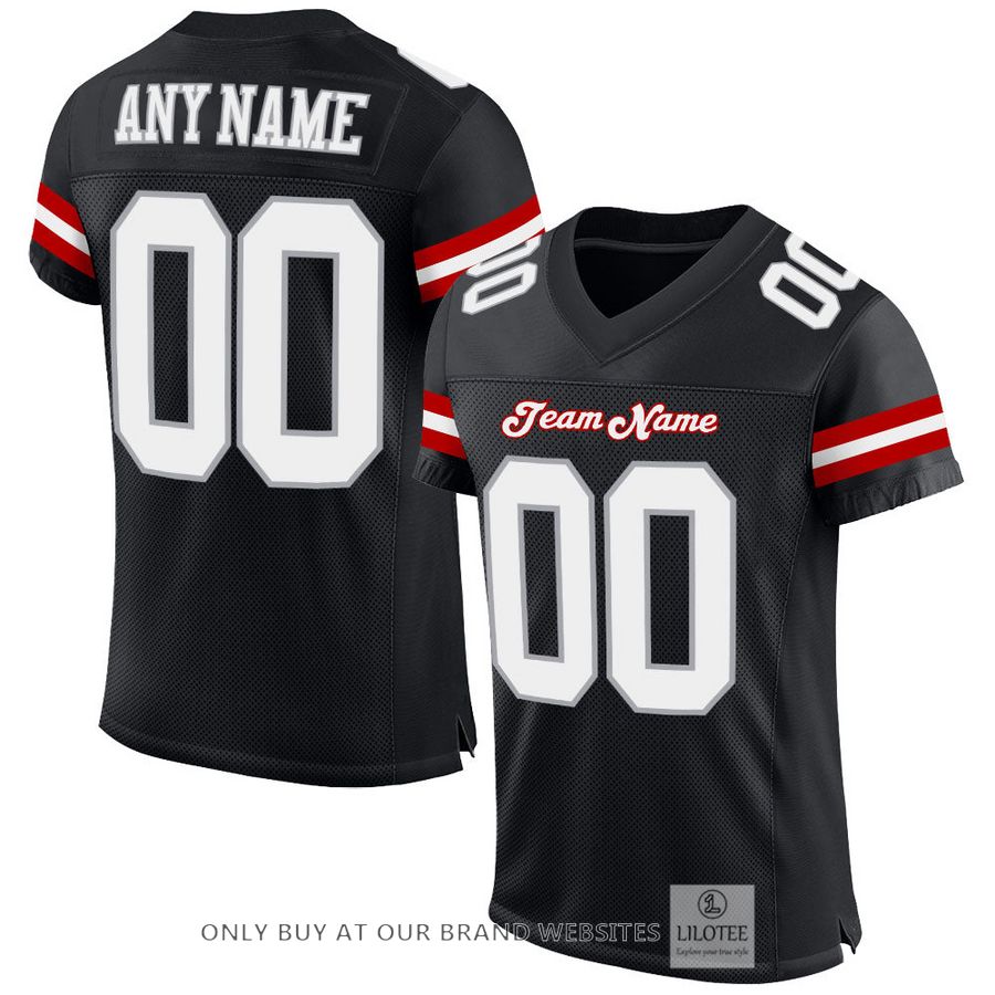 Personalized Black White-Gray Football Jersey - LIMITED EDITION 17