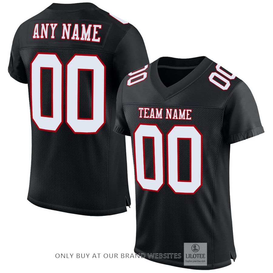 Personalized Black White-Red Football Jersey - LIMITED EDITION 17