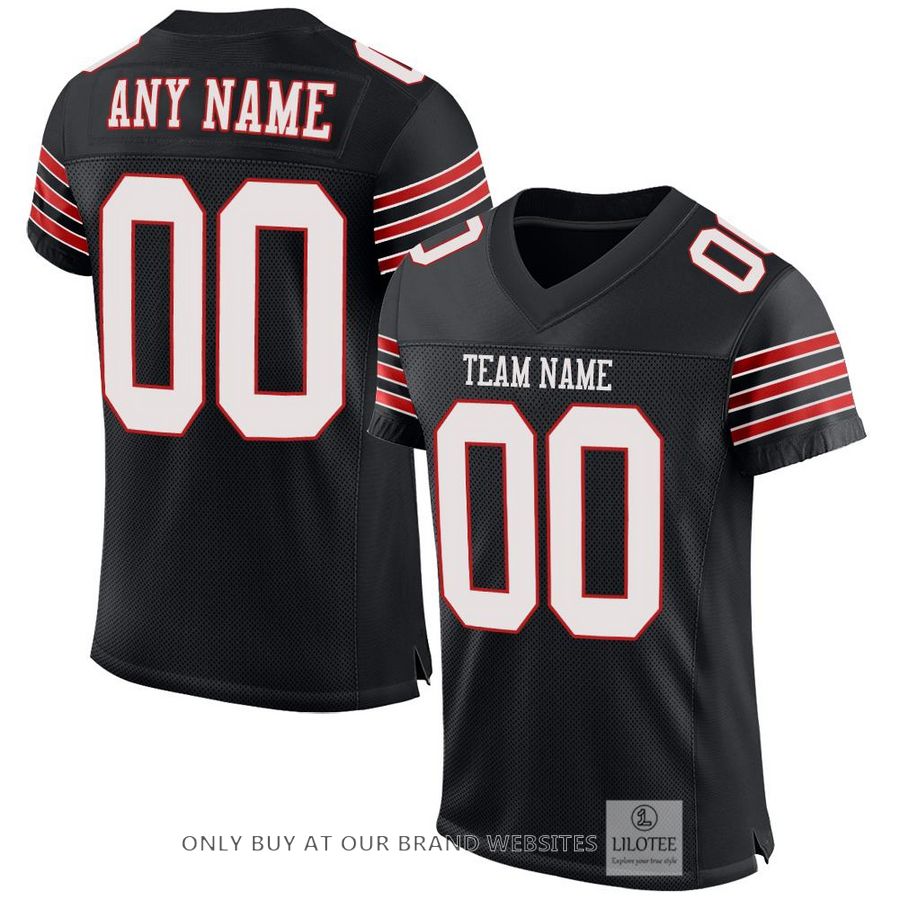 Personalized Black White Scarlet Football Jersey - LIMITED EDITION 6