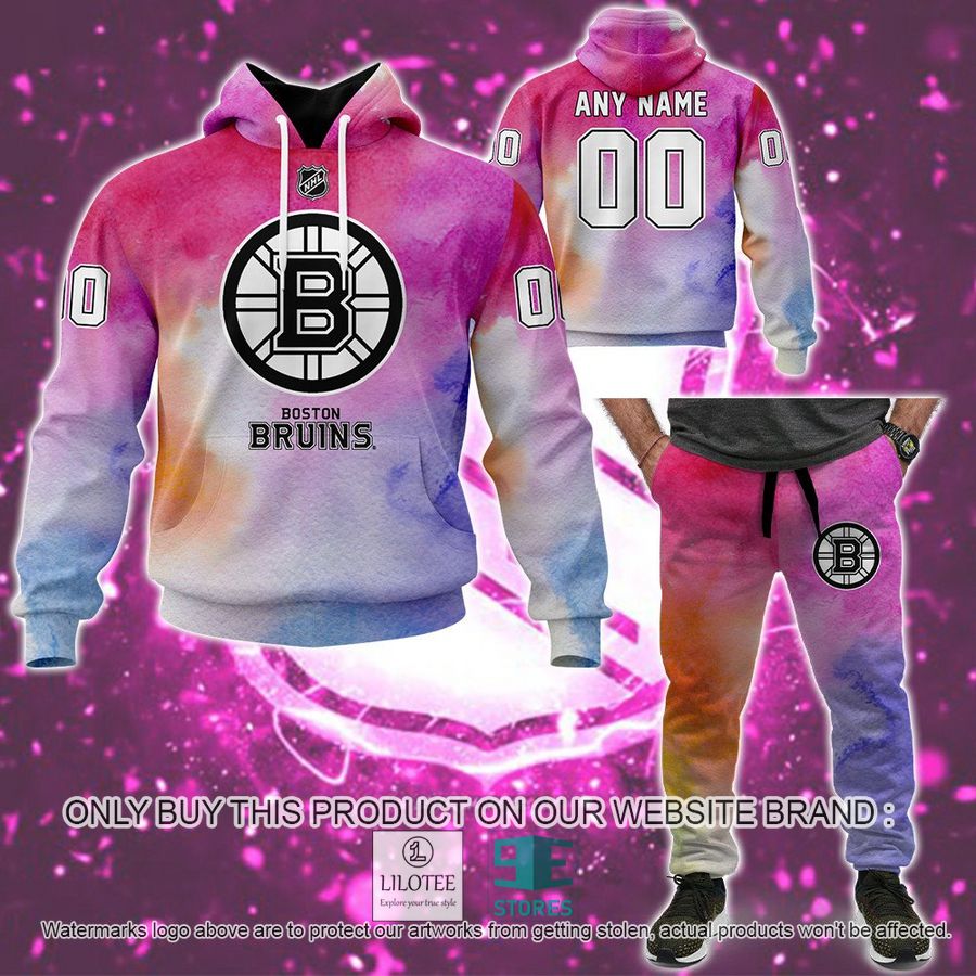 Personalized Breast Cancer Awareness NHL Boston Bruins Hoodie, Long Pants - LIMITED EDITION 8