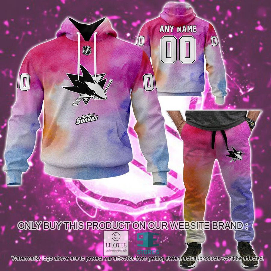 Personalized Breast Cancer Awareness NHL San Jose Sharks Hoodie, Long Pants - LIMITED EDITION 8