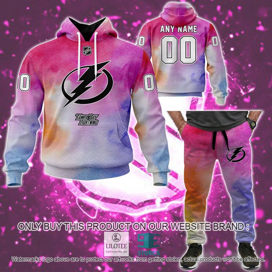 Personalized Breast Cancer Awareness NHL Tampa Bay Lightning Hoodie, Long Pants - LIMITED EDITION 8