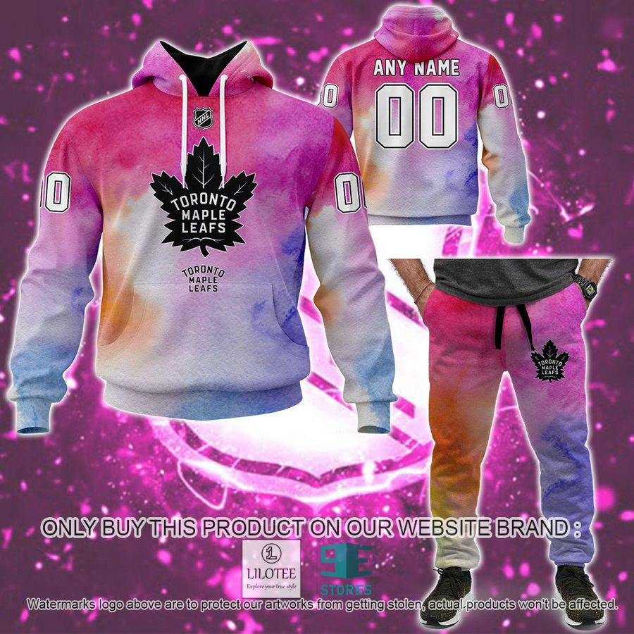 Personalized Breast Cancer Awareness NHL Toronto Maple Leafs Hoodie, Long Pants - LIMITED EDITION 8