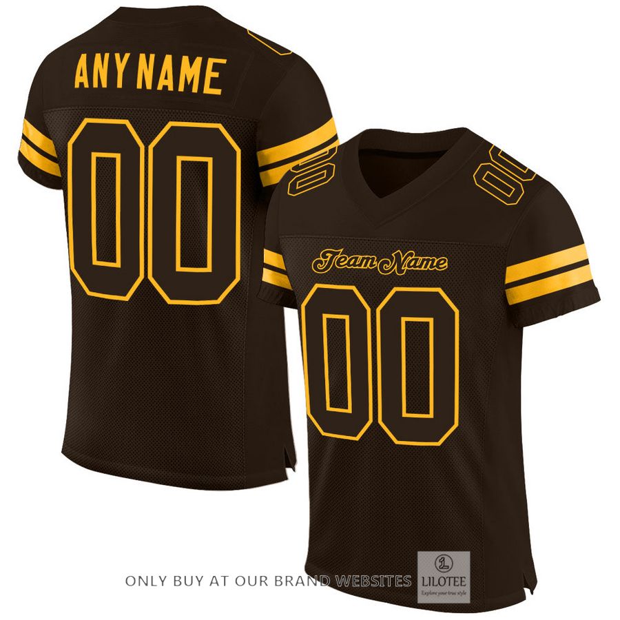 Personalized Brown Brown-Gold Football Jersey - LIMITED EDITION 17