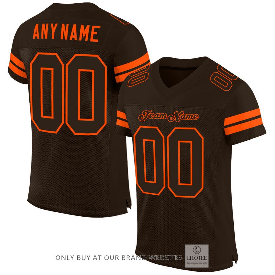 Personalized Brown Brown-Orange Football Jersey - LIMITED EDITION 17