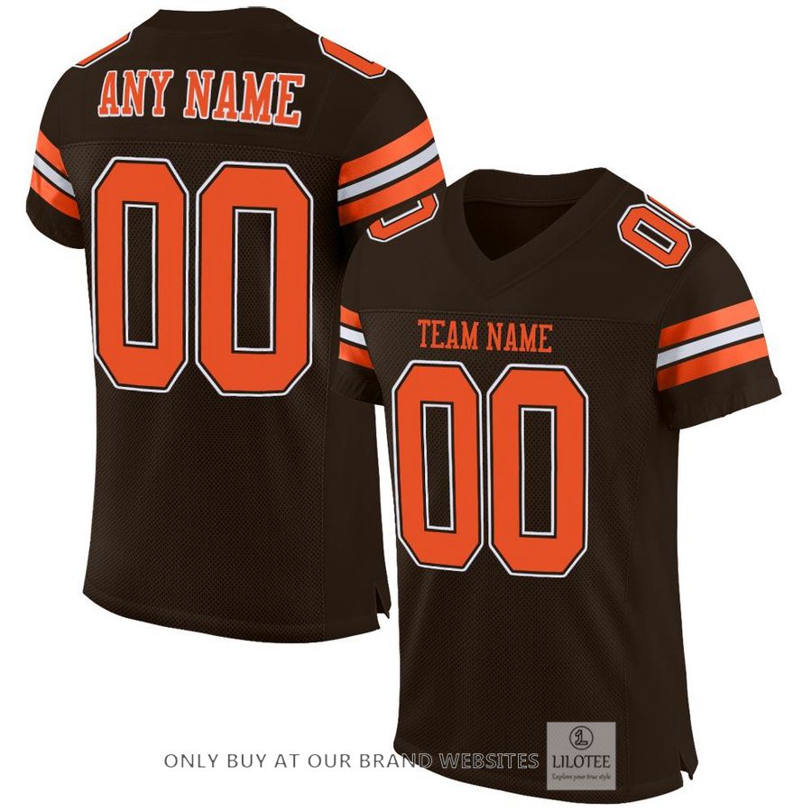 Personalized Brown Orange White Football Jersey - LIMITED EDITION 7