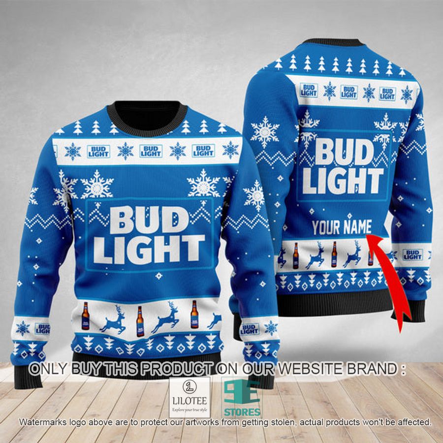 Personalized Bud Light Ugly Christmas Sweater - LIMITED EDITION 8