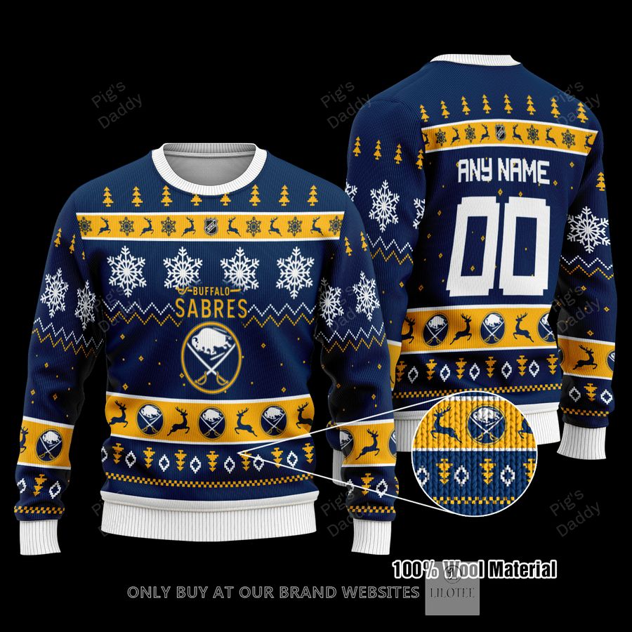 Personalized Buffalo Sabres Wool Sweater 8
