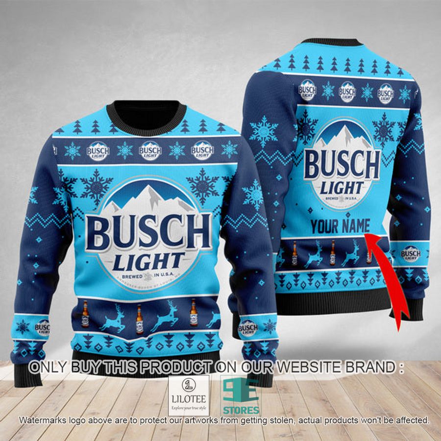 Personalized Busch Light Ugly Christmas Sweater - LIMITED EDITION 9
