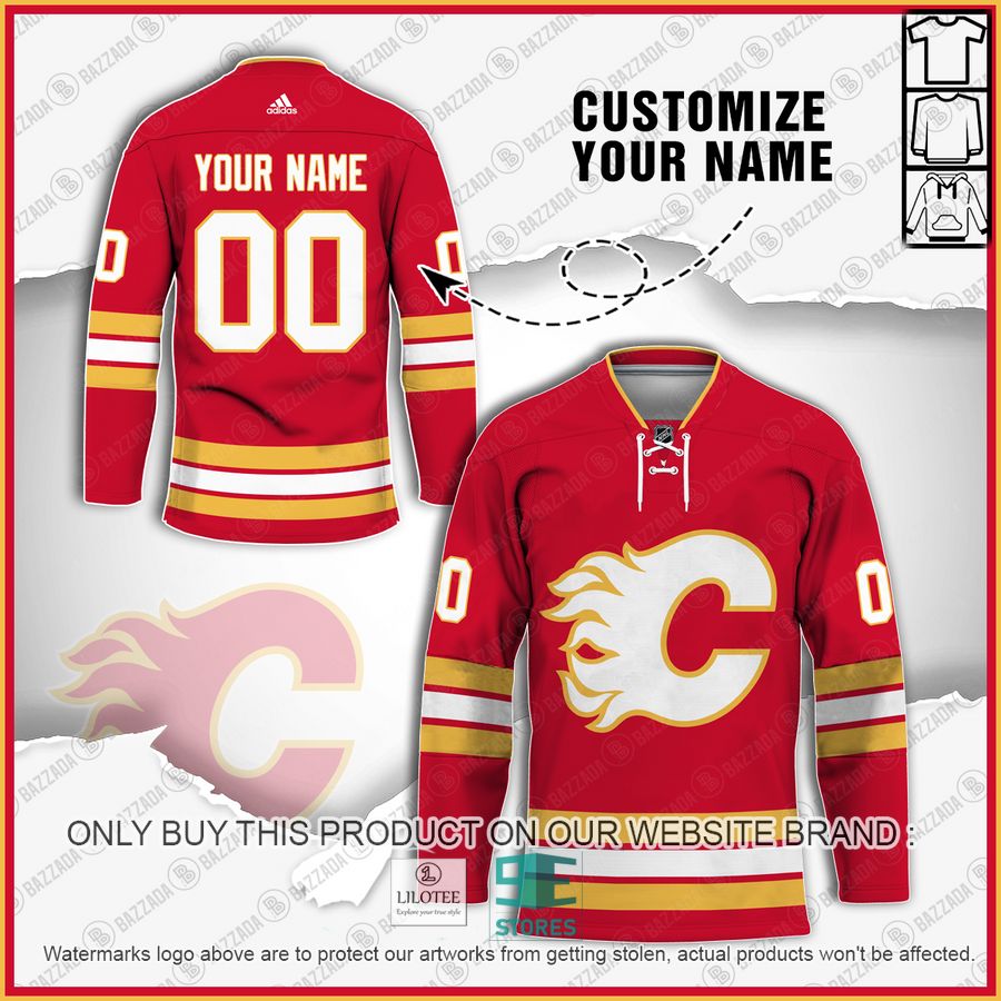 Personalized Calgary Flames NHL Hockey jersey 7