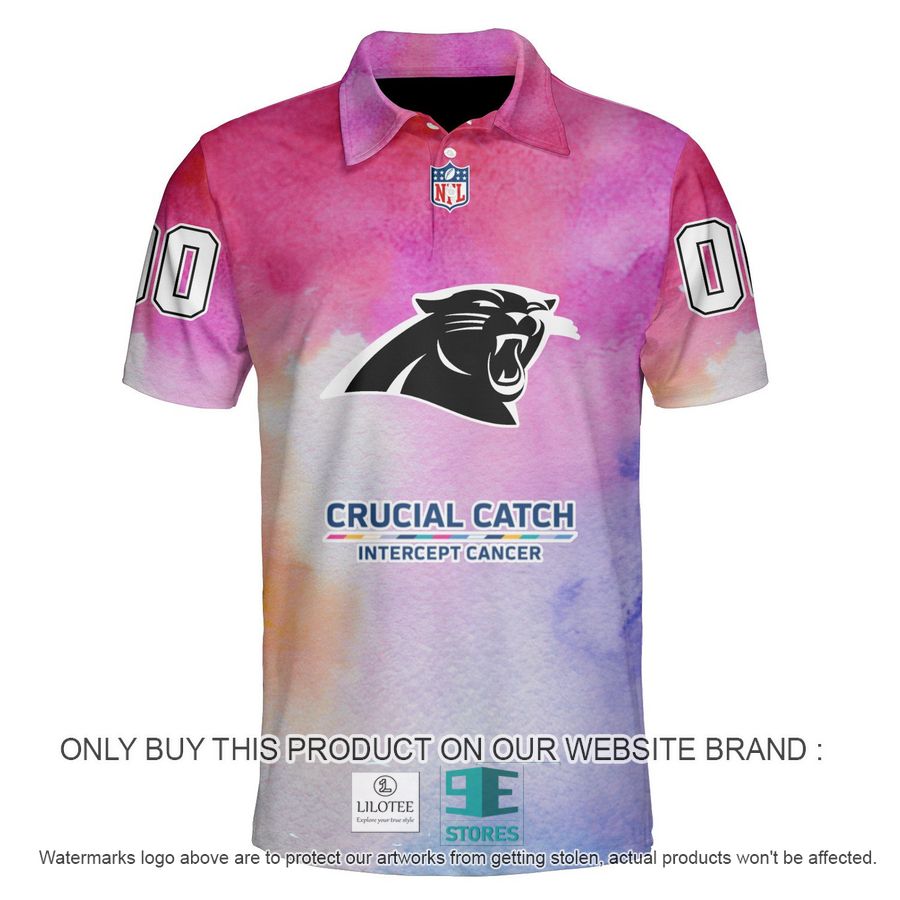 Personalized Carolina Panthers Crucial Catch Polo Shirt 4