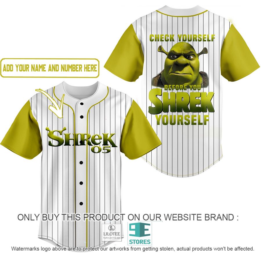 Personalized Check Yourself Before You Shrek Yourself Baseball Jersey 13