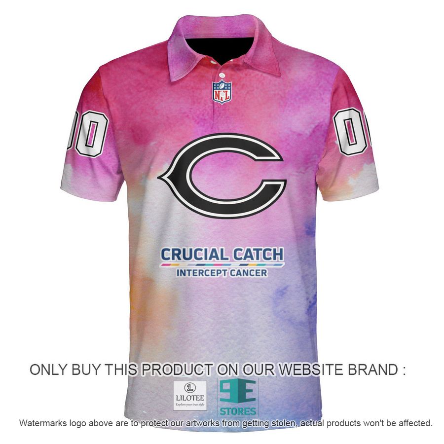 Personalized Chicago Bears Crucial Catch Polo Shirt 4