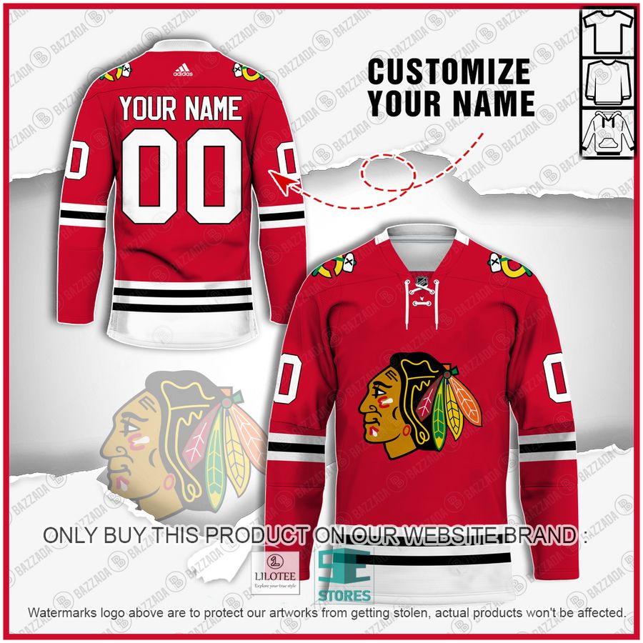 Personalized Chicago Blackhawks NHL Hockey jersey 6