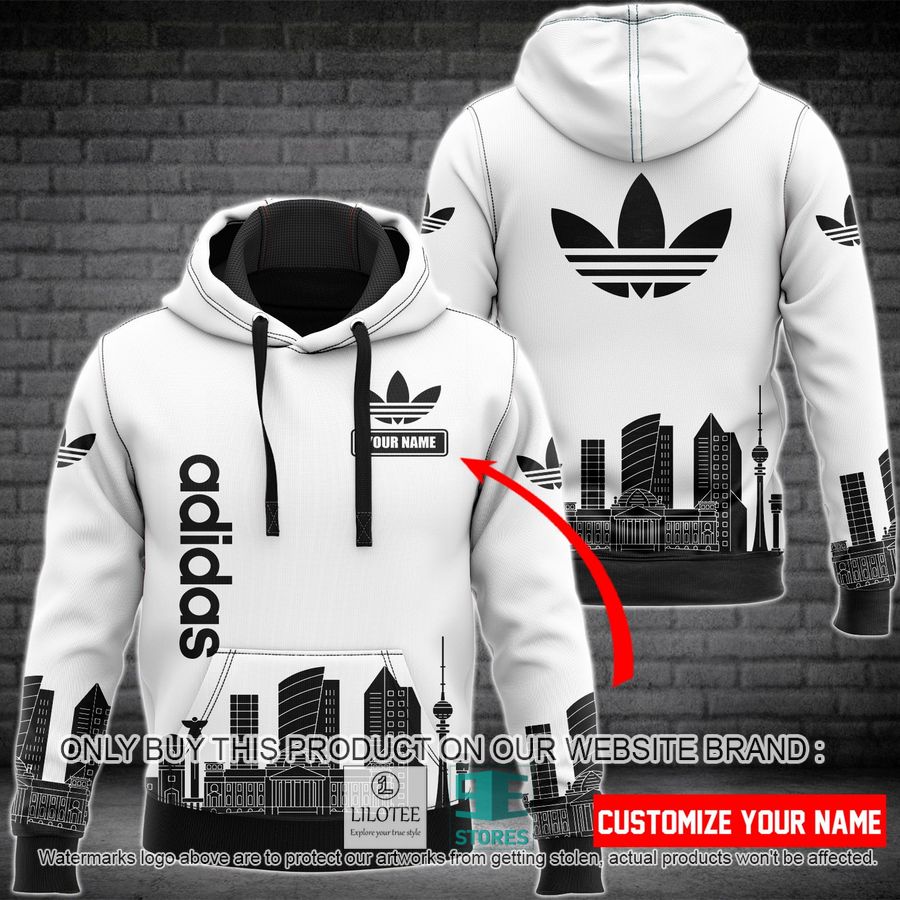 Personalized City Adidas white grey 3D Hoodie - LIMITED EDITION 9