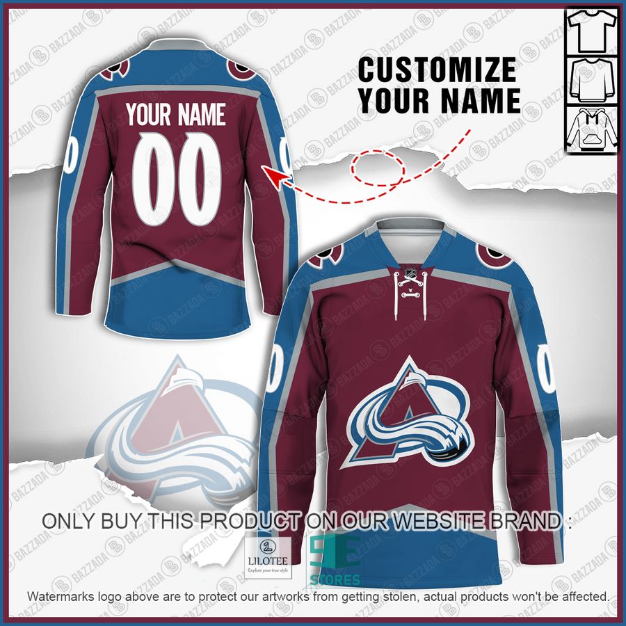 Personalized Colorado Avalanche NHL Hockey jersey 7