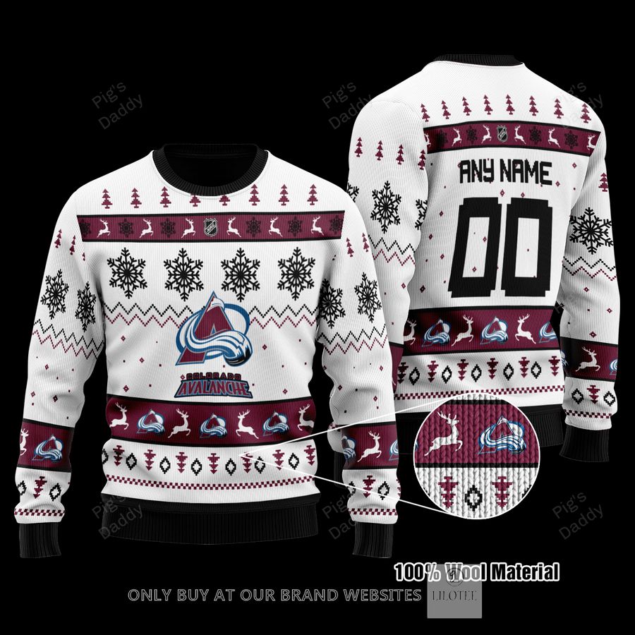 Personalized Colorado Avalanche Wool Sweater 8