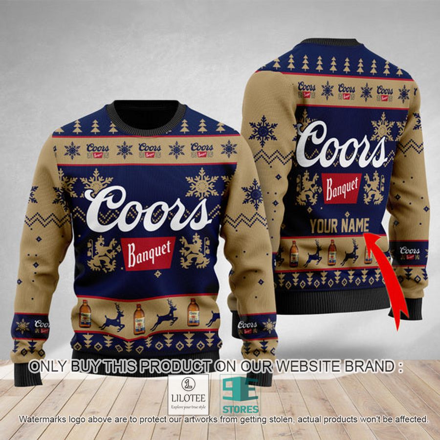 Personalized Coors Banquet Ugly Christmas Sweater - LIMITED EDITION 9