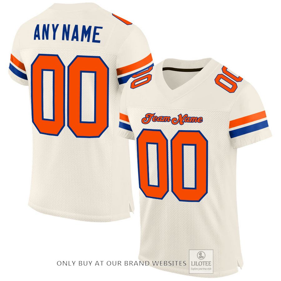 Personalized Cream Orang-Royal Football Jersey - LIMITED EDITION 17