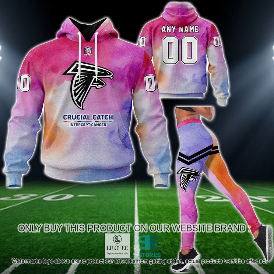 Personalized Crucial Catch Intercept Cancer Atlanta Falcons Hoodie, Long Pants - LIMITED EDITION 13