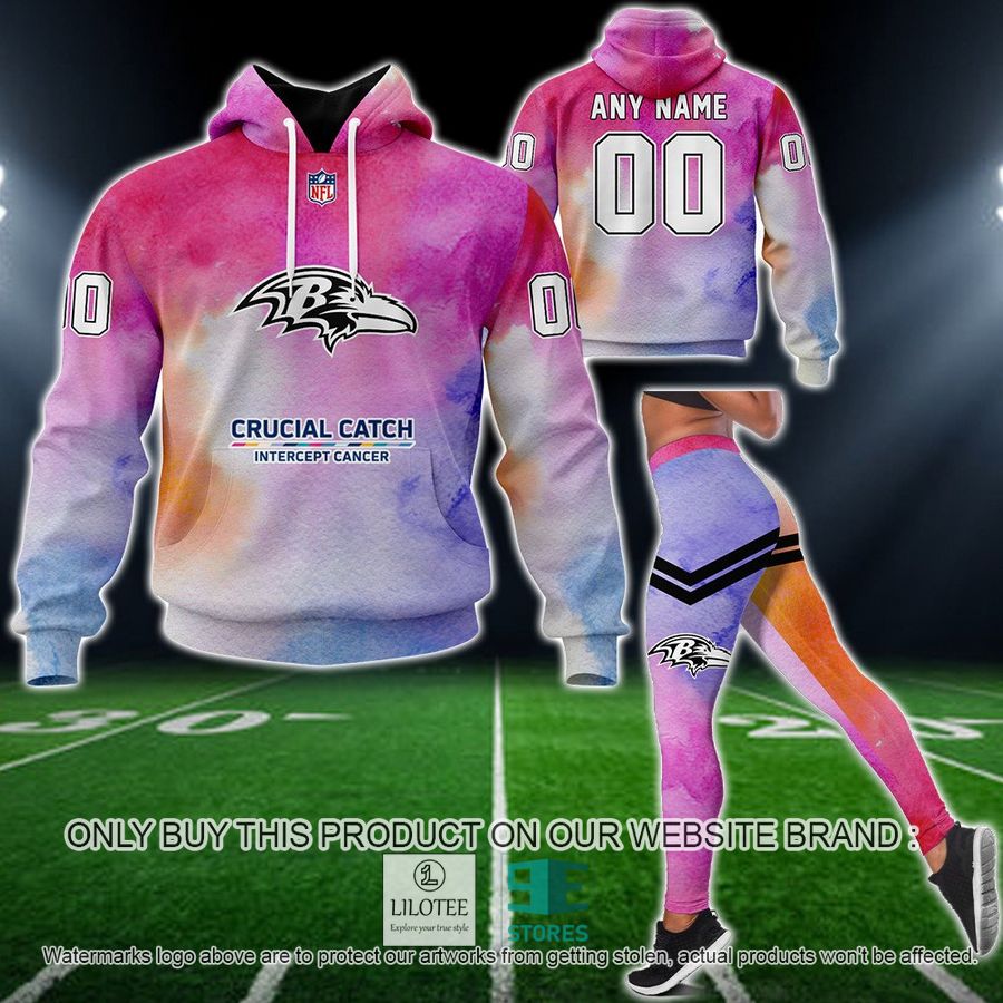 Personalized Crucial Catch Intercept Cancer Baltimore Ravens Hoodie, Long Pants - LIMITED EDITION 12