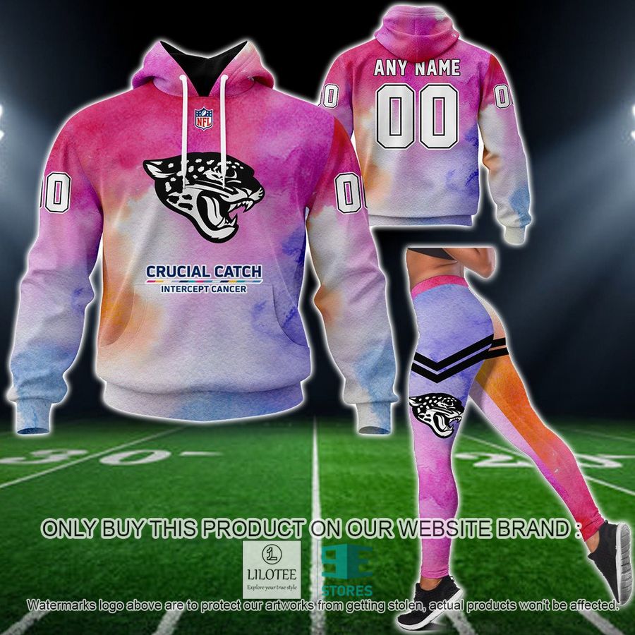 Personalized Crucial Catch Intercept Cancer Jacksonville Jaguars Hoodie, Long Pants - LIMITED EDITION 12
