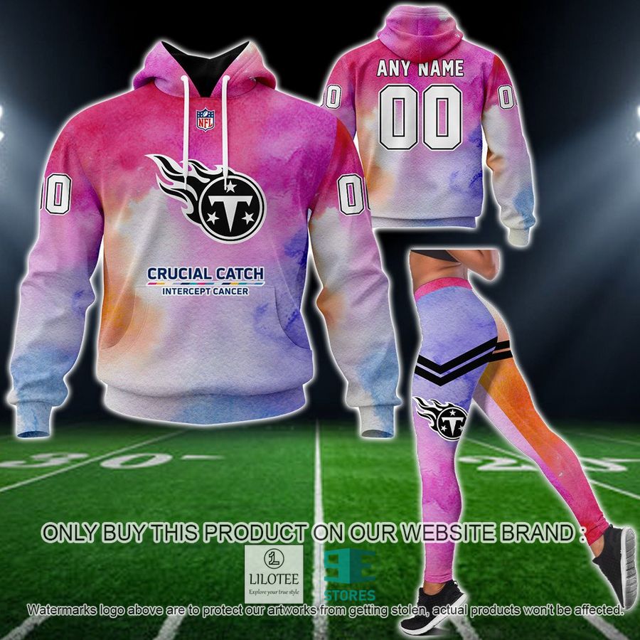 Personalized Crucial Catch Intercept Cancer Tennessee Titans Hoodie, Long Pants - LIMITED EDITION 13