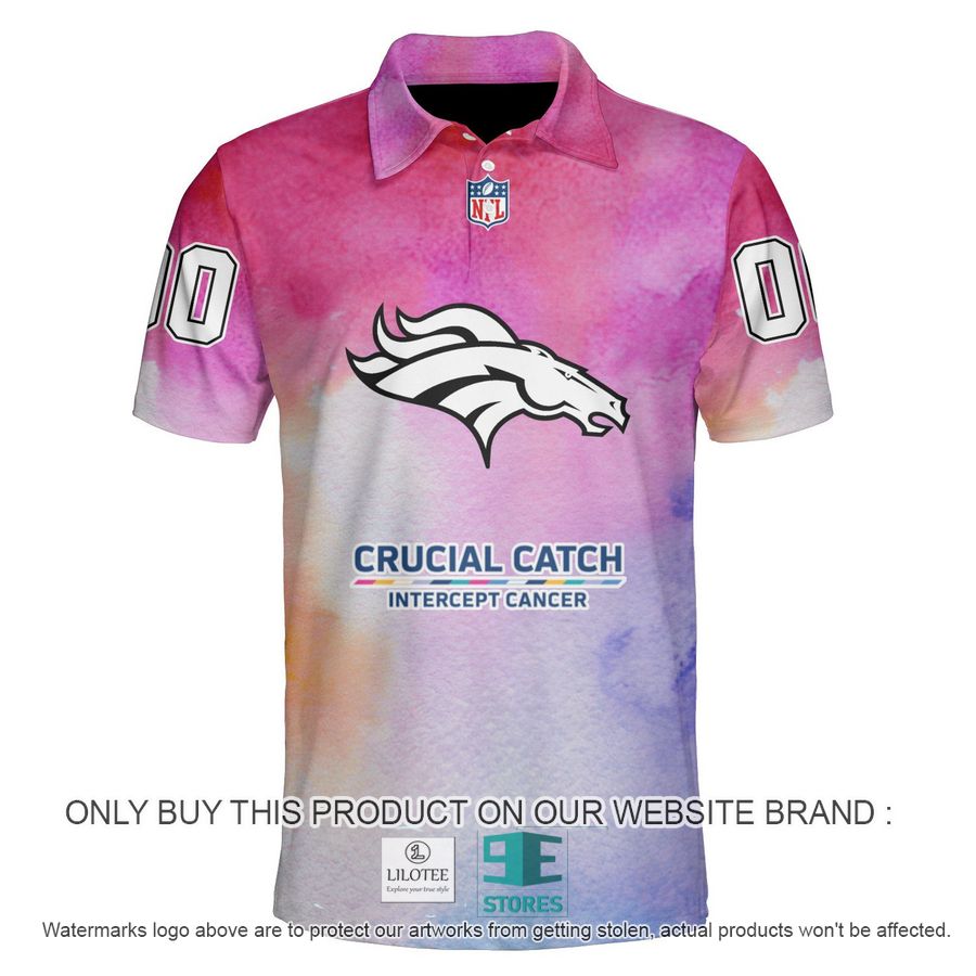 Personalized Denver Broncos Crucial Catch Polo Shirt 4