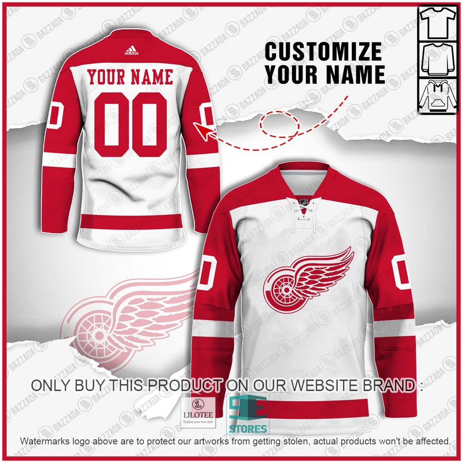 Personalized Detroit Red Wings NHL Hockey jersey 6