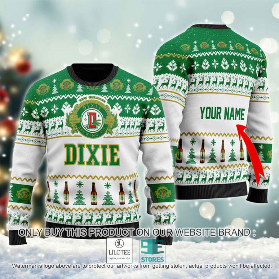 Personalized Dixie Beer Ugly Christmas Sweater - LIMITED EDITION 9