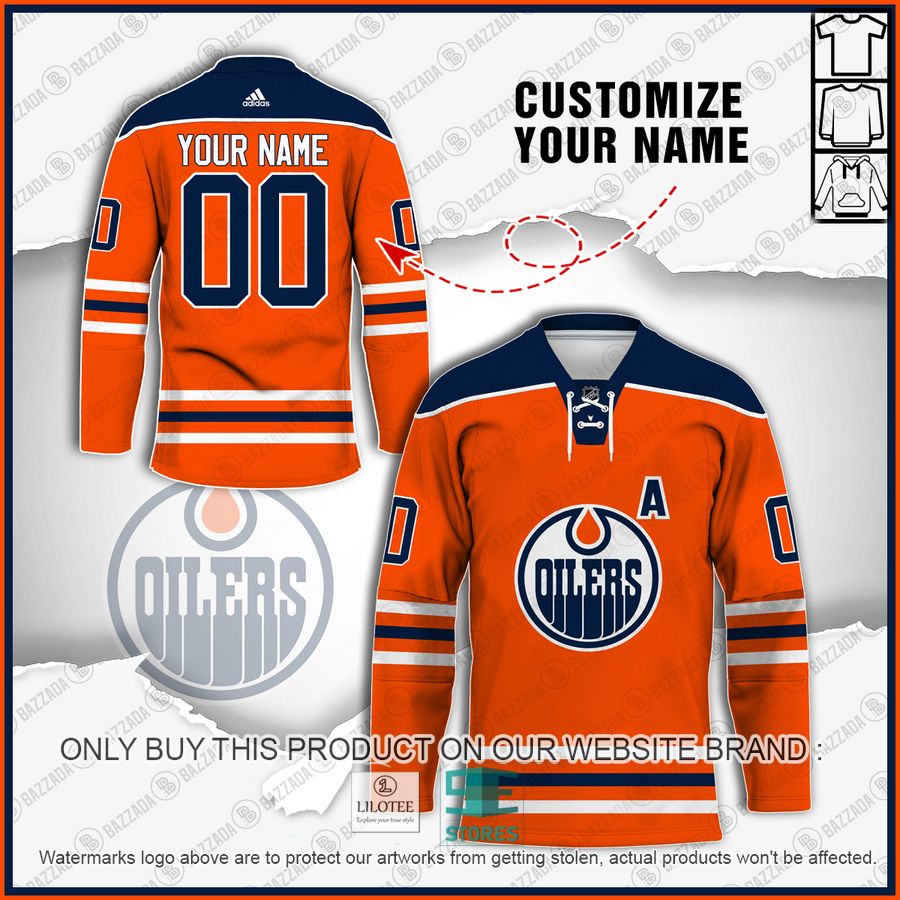 Personalized Edmonton Oilers NHL Hockey jersey 6