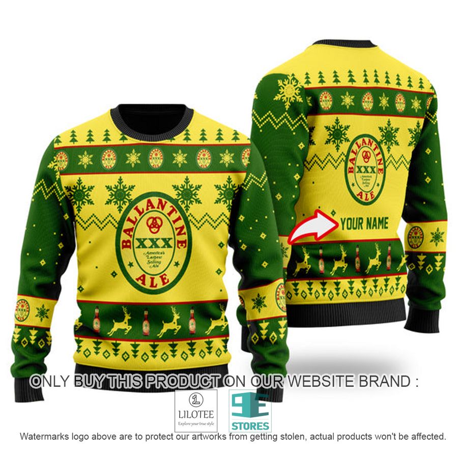 Personalized Funny Ballantines Whisky Ugly Christmas Sweater - LIMITED EDITION 8