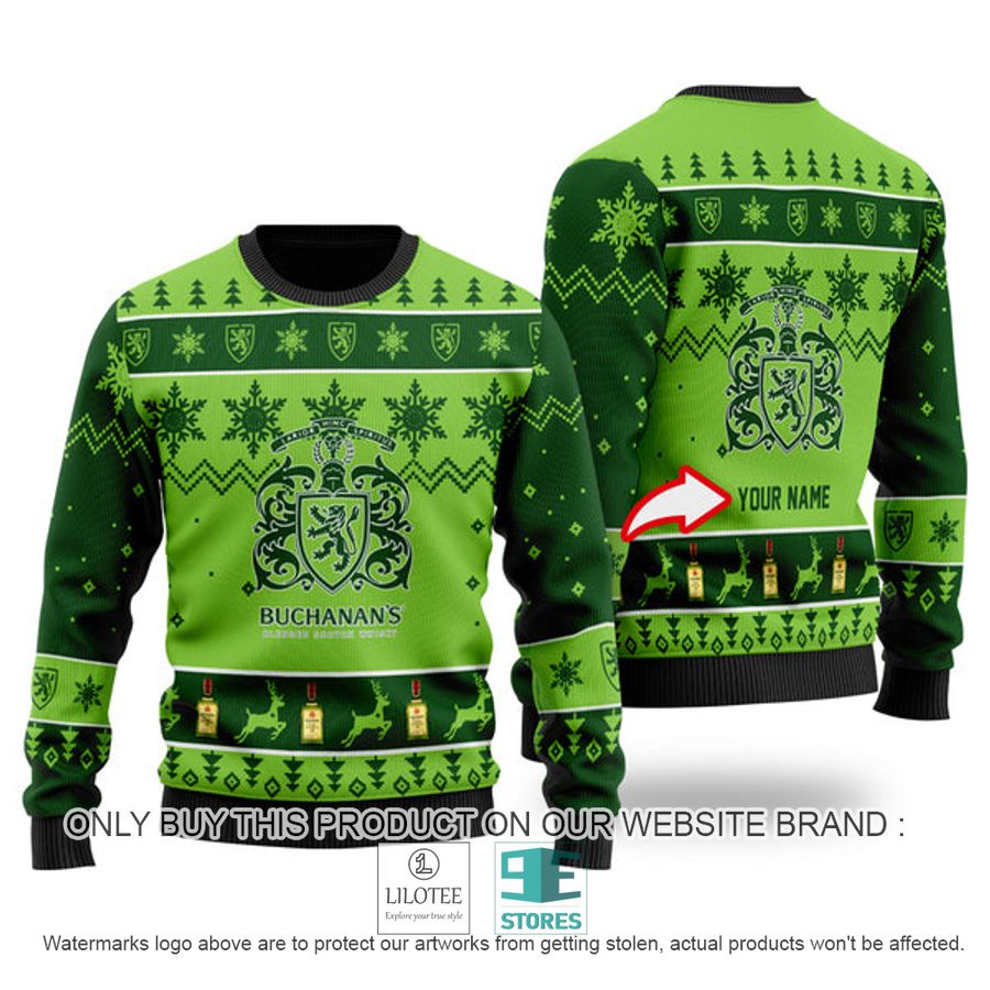 Personalized Funny Buchanan's Whisky Ugly Christmas Sweater - LIMITED EDITION 9