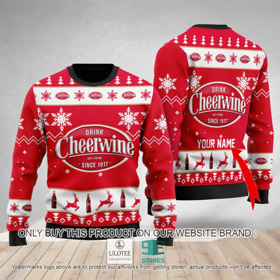 Personalized Funny Cheerwine Ugly Christmas Sweater - LIMITED EDITION 9