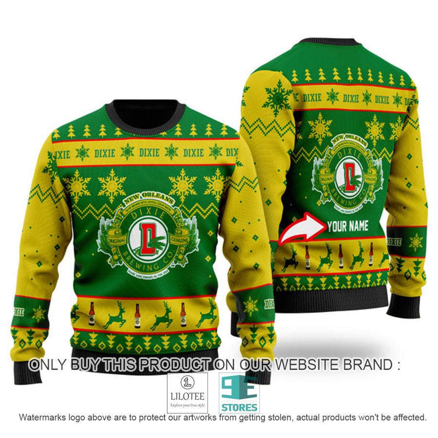 Personalized Funny Dixie Beer Ugly Christmas Sweater - LIMITED EDITION 8