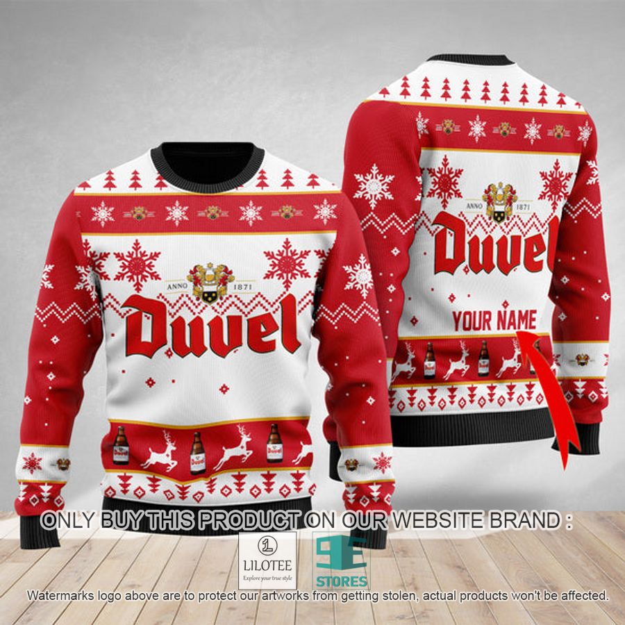 Personalized Funny Duvel Beer Ugly Christmas Sweater - LIMITED EDITION 9