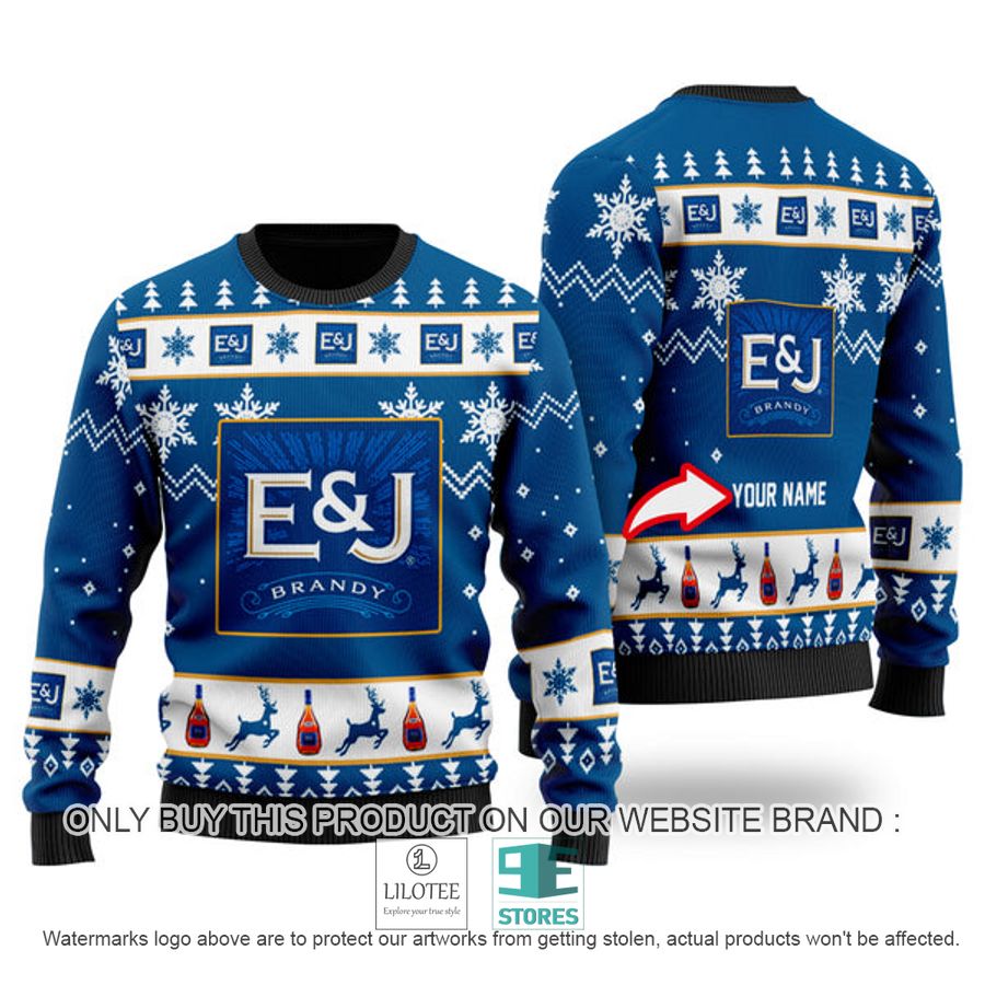 Personalized Funny E&J Brandy Ugly Christmas Sweater - LIMITED EDITION 9