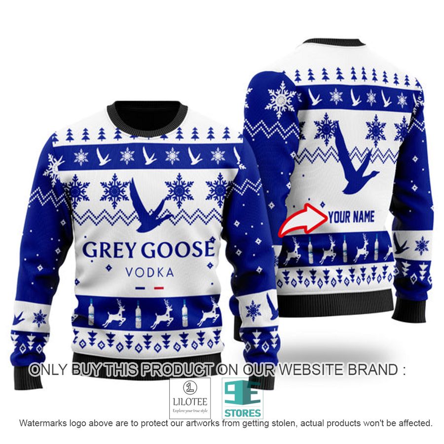 Personalized Funny Grey Goose Ugly Christmas Sweater - LIMITED EDITION 8