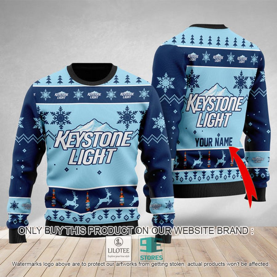 Personalized Funny Keystone Light Ugly Christmas Sweater - LIMITED EDITION 9