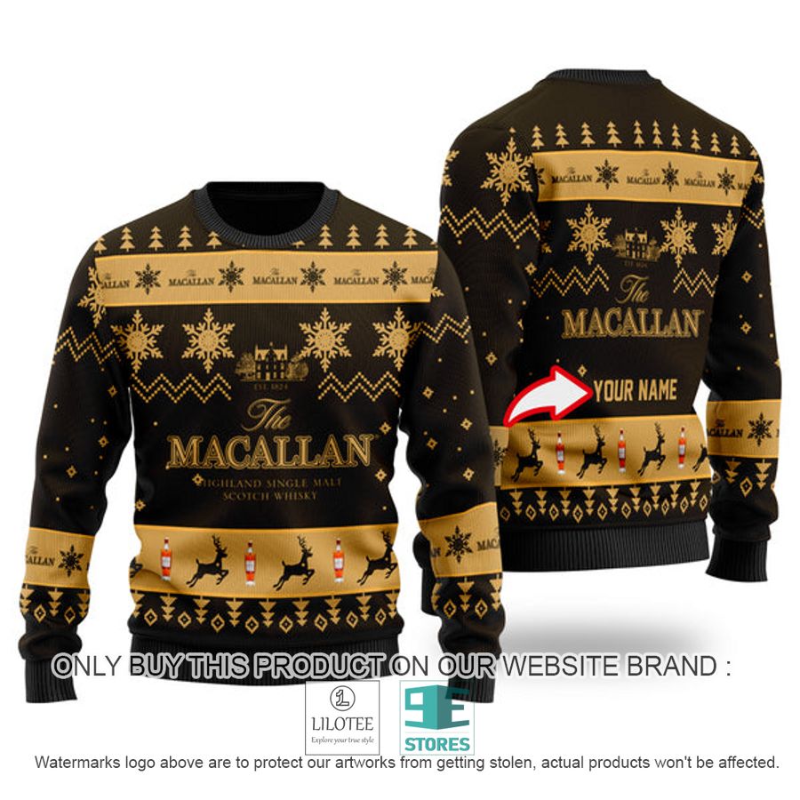 Personalized Funny Macallan Whisky Ugly Christmas Sweater - LIMITED EDITION 9