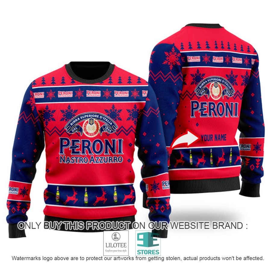Personalized Funny Peroni Beer Ugly Christmas Sweater - LIMITED EDITION 8