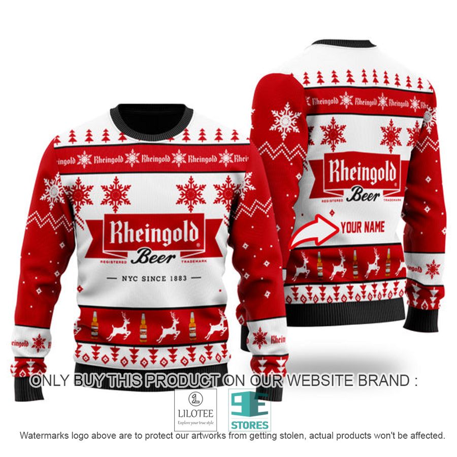 Personalized Funny Rheingold Beer Ugly Christmas Sweater - LIMITED EDITION 8